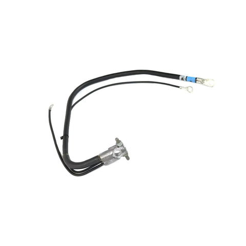 Mopar 56000978AB battery-to-ground cable, black insulated leads with two ring terminals and metal clamp.