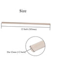 Top Shelf Unfinished Balsa Wood Dowels 12 Pack, Half Inch Round Rods Twelve Inches Long, size detail showing length and diameter.