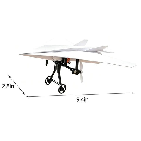 RC Paper Airplane Kit With Gyro Stabilizer For A DIY Electric Remote Control Plane With Dual Propellers