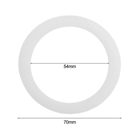 Front view of Silicone Gasket Seal For Coffee And Espresso Moka Pot Stove Top O Ring Replacement with 54mm diameter