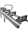 Ultima Q Series Siding Brake 10ft 6in Hemming Tool Built Tough With Power Lock Snap, ribbed frame, 19 inch throat, side view