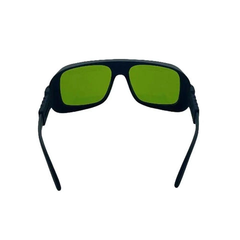 Tough As Nails Infrared Laser Protective Glasses for 755Nm 808Nm 1064Nm Nd Yag Machines with green lenses and sturdy frame.