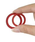 O Type Flat Washer Repair Kit With 600 Pieces Seal Gaskets For Industrial Tools Inner Diameters 5.5mm To 24mm Outer Diameters 10mm To 32mm Thickness 0.8mm Tough Seal Washers For Quick Tool Repairs, red paper seal washers held by hand