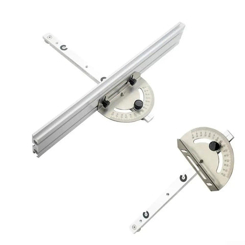 Table Saw Miter Gauge Kit with Adjustable Angle Ruler and Aluminum Guide Rail, Pro Grade Precision Miter Stop, Woodworking Tool
