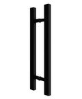 Push Pull Door Handle for Glass, Wood, and Barn Doors Black Lacquered Stainless Steel Square Tube Heavy Duty 1200x800mm