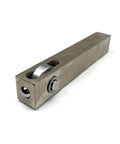 RHKING mini lathe burnishing tool with steel body and roller wheel, side view