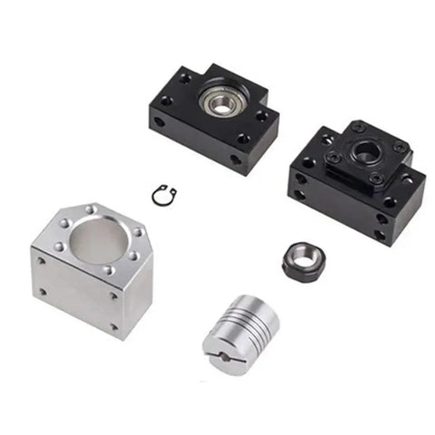 12Mm SFU1204 Ball Screw Kit With Solid Steel Construction And BK10 BF10 Bearing Supports includes bearing blocks and couplings.