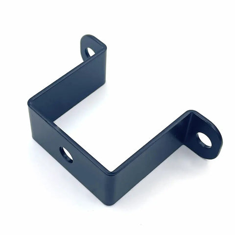 4 Pack 2x2 Square Tube Strap Clamps For 2 Inch Pipes, Beefy Heavy Duty Metal U Bracket Mounts, Powder Coated Black