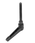 Four Pack M8 Male Thread Clamping Lever Handles Featuring Rock Solid Stainless Steel Construction With No Sweat Adjustment For Fast Machine Tweaks Black 70mm Finish Shop Ready For DIY Projects And Auto Repairs, showing one clamping lever handle.