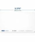 200X iCLASS Direct Image And Thermal Transfer Cards, 25 Pack, 13.56 MHz Smart Cards shown with dimensions in inches and mm