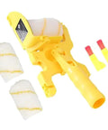 Professional 7 Piece Paint Edger Roller Tool Kit For Immaculate Wall And Ceiling Lines Blazing Fast Tape Free Coating with two foam rollers and handle.