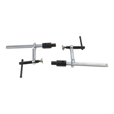 Two Pack Beefy Metal Hold Down Clamps For Woodworking 16mm Dog Hole Bench Clips With Ergonomic Handle 160mm Clamping Capacity