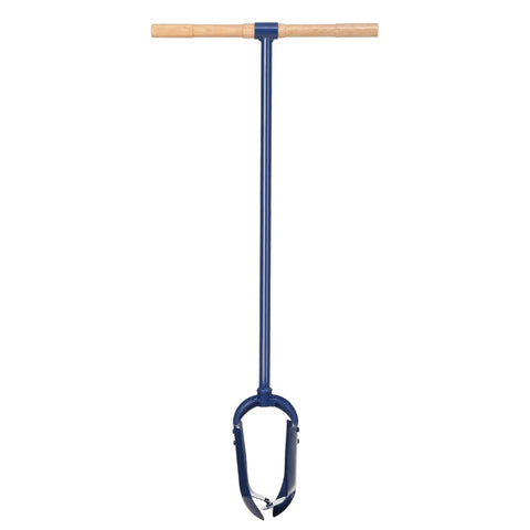 Heavy Duty Hand Auger Post Hole Digger 6 Inch By 46 Inch with Non Slip Hardwood T Handle, steel blade for fencing and planting