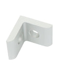 Built Tough Inner Corner Brackets 25 Pack For 15 Series Aluminum Extrusion 90 Degree Angle T Slot Frame Connector Hardware For Rock Solid Diy Builds And Fast Assembly Jobs, close-up of silver aluminum inner corner bracket.