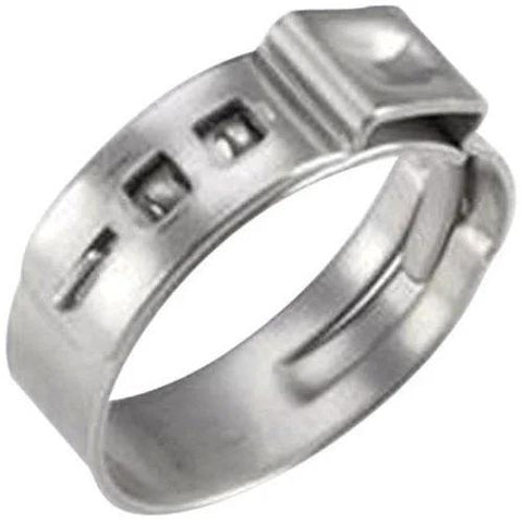 1/2-inch stainless steel clamp ring for PEX/PE-RT plumbing fittings, pack of 100
