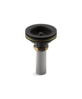 Duostrainer Sink Strainer With Tailpiece Removable Basket And Open Close Stopper For Kitchen Sinks Matte Black Fits Three And A Half Inch