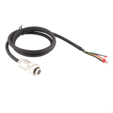 Hella Tough Seven Pin Proportional Valve Connector With One Meter Cable Female Hydraulic Plug showing black cable with pin connector.