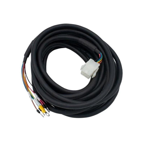 Servo motor power cable with holding brake, 3 m standard length; black sheath, white connector