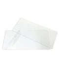 Two clear plastic drawer dividers for cabinet organizers, pack of twelve, ideal for sorting craft supplies and hardware.