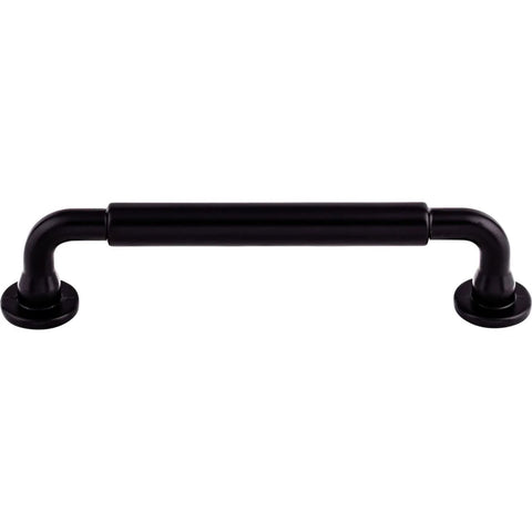 Serene Collection Lily Pull Cabinet Handle in Flat Black Finish, center to center 5-1/16 inches, zinc alloy, contemporary style.