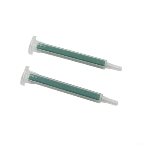 50 Pack 2K Mixing Tips 83mm Static Nozzles for Two Component Epoxies and Resins, Bubble Free Blend, Go-To 5.3mm Inner Diameter and 7.6mm Outer Diameter, Built For Strong Adhesive Bonding, green static mixer tips