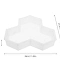 Maple Leaf Concrete Brick Mold Set 2 Pieces Reusable Stepping Stone Paver, size 28cm x 27.5cm, shown in clear plastic material