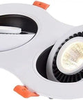 iumLeap Recessed Lighting Housing Trim Kits Double Head Downlight Adjustable Embedded Ceiling Lighting for Commercial Home Illumination Spotlight Recessed Panel Light, 4000k Nature Light with dual adjustable heads
