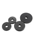 Heavy Duty Black Carbon Steel Shaft End Locking Rings For M20 To M90 Thickened Retaining Shims And Gasket Washers - four black flat washers
