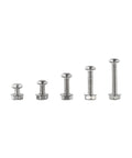 320 Piece 3mm Stainless Steel Hex Socket Screws Bolts Nuts Washers And Flat Round Head Fasteners With Gaskets, Your Go To Rust Resistant 304 Set For Home Auto Marine Repairs, five sizes