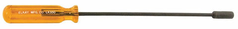 Extra Long Sink Screwdriver For Hard To Reach Installations With A Ten And A Quarter Inch Shank Self Aligning Head Pro Grade Heavy Duty Steel Build Orange Handle Compatible With Sinks From Similar Brands And Other Drop In Installations shown horizontally