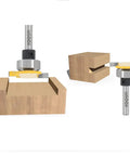 Slot Cutting Router Bits Set With Biscuit Bit And 4Mm Cutting Height, 1/4 Inch Shank, Undercut Bit, Three Bearing Sizes in action