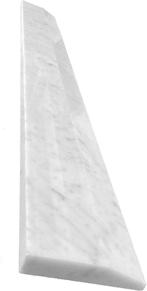 Carrara White Marble Threshold Tile With High Bevel For Hollywood Doorway Dope Look 4x36 Inch Polished Saddle Floor Transition Tile