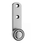 Side Mounted Door Pulley Wheel And Sagging Repair Kit For Wooden Sliders Galvanized Steel support roller with rubber wheel.