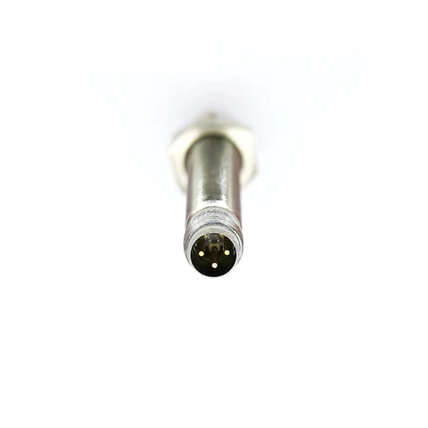 Gold Metal Detector Movement Sensor Switch FRCM08 1.5DN2 Used For Security Access Control And Industrial Projects Ready To Install Durable Metal Body Plug And Play Easy Install Great For Security Systems Industrial Use And Do It Yourself Projects front connector