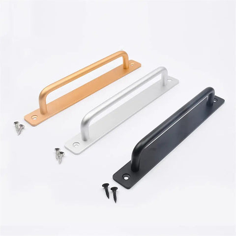 Gold Aluminum Alloy Cabinet Handles And Knob Set 2 Pack Sliding Barn Door Pulls For Cabinets Drawers Kitchen And Dresser 224mm Hole Distance