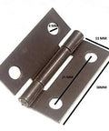 Pro Grade Steel Butt Hinges Thirty Eight Mm By Twenty Nine Mm Self Colored Metal Door And Cabinet Fittings showing detailed measurements.