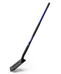Heavy Duty 4 Inch Trench Shovel With Blue Fiberglass Handle For Narrow Trenching And Digging In Rocky Soil, 56 Inch Professional Grade Tool
