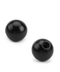 Five Pack Black Threaded Ball Knobs With 2 Inch Diameter Female Thread 5/8 Inch Depth 1/16 Inch Thread Pitch 1/2 Inch Female Thread Diameter Bakelite Thermoset Handle Ideal For Control Levers Push Pull Rods Lawn Mowers And Equipment