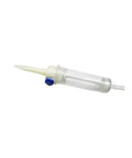 IV extension set with clear tubing and blue screw-cap, for veterinary and laboratory use