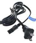 Replacement AC Power Cord Lead For Janome NewHome 5700 6500 6600 8000 9000 Sewing Machines 6 Foot USA Plug Black