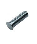 Round captive stud flush-threaded screw, 8-32 threads, 0.5 in long, zinc-plated steel
