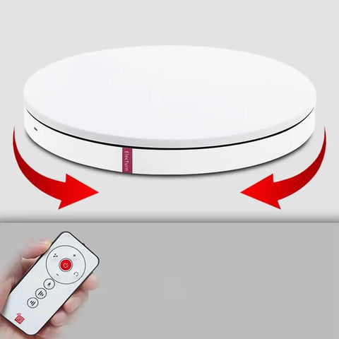 Pro Smooth Silent Electric 360 Turntable Rotating Display Stand With Remote Control For Product Showcase, 15cm Plate in action.