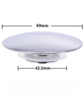 Bathtub Plug Drain Hole Water Stopper with Brass Spring Core, 69mm diameter, chrome finish, ideal for kitchen or bathroom use.
