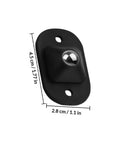 Close-up of a matte black 12 Piece Self Adhesive Caster Wheel with dimensions for quiet appliance slides and low profile furniture.