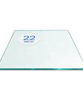 Tough Tempered 22 Inch Square Glass Table Top One Quarter Inch Thick Built To Last Safe Flat Polished Surface With Eased Corners