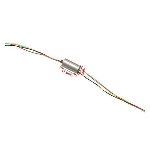 Slip Ring Rotary Joint 6mm Diameter 4CH 8CH Conductive Slip Ring 1A 1.5A 360 Degree Rotation Connector For Cameras Robotics Test Gear And Rotating Platforms Gold Contact Points For Stable Signals, 6mm x 11.8mm