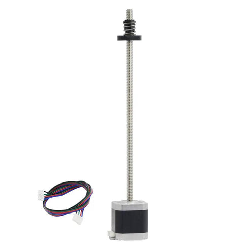 NEMA 17 Stepper Motor With Integrated 240mm TR8x2 Lead Screw 2mm Pitch 500mN.m High Torque For UV Resin 3D Printers Z Axis Or CNC Machines Includes Anti Backlash Nut Ready To Run