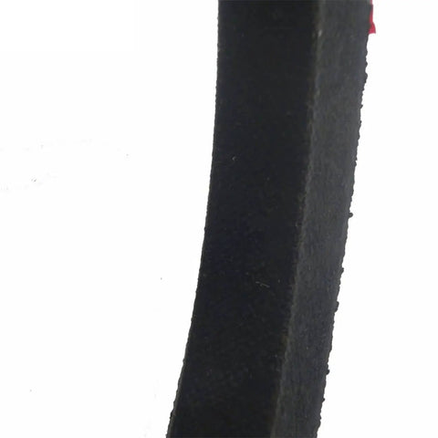 Close-up of V Belt Rubber Triangle Drive Belt B Type 1036mm 40.79 Inch Length, side view, textured heavy duty rubber, 17mm wide, 11mm thick.