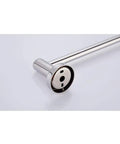 Close-up of a Double Bar Towel Rack In SUS304 Stainless Steel With Bright Finish 60x15cm, end detail showing mounting holes.