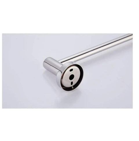 Close-up of Stainless Steel Double Bar Towel Bar Rack 60x15cm Quick Dry Adhesive Mount Bath Towel Holder No Fuss Rustproof SUS304